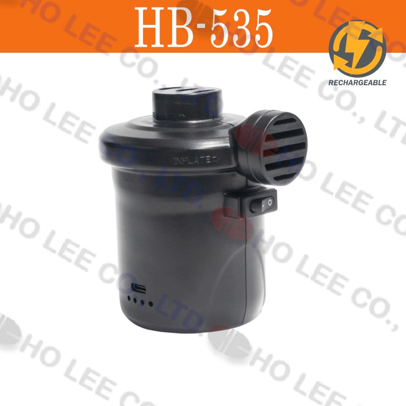 HB-535D Rechargeable electric air pump (with TYPE-C USB cable & Lithium battery)